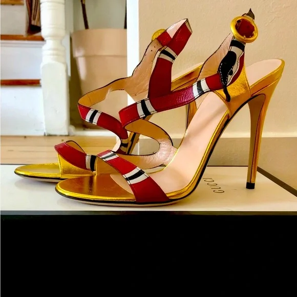 Gucci kingsnake heels hotsell